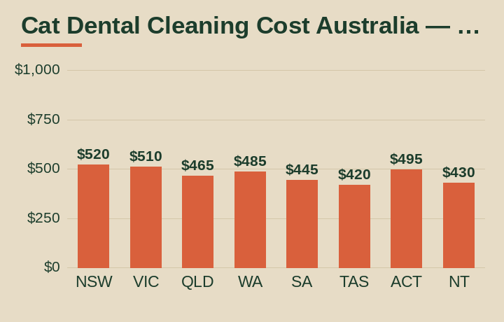cat dental cleaning cost australia average cost by Australian state