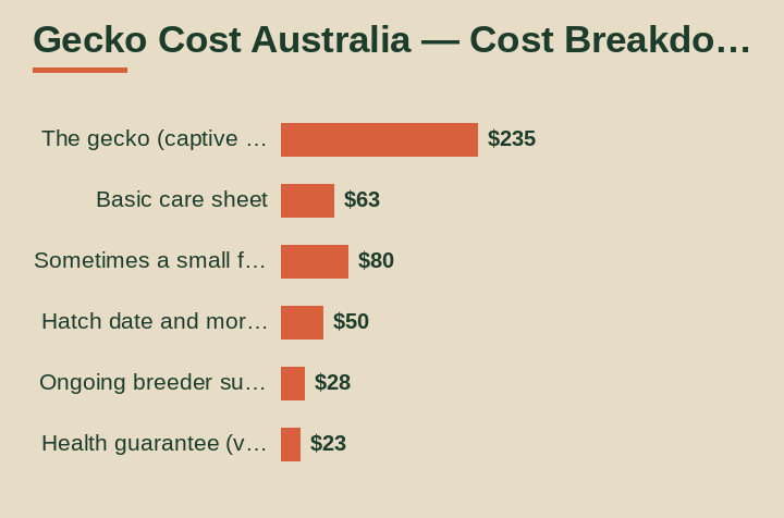 gecko cost australia cost breakdown comparison