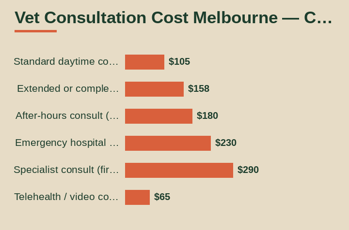 vet consultation cost Melbourne cost by area
